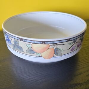 Mikasa Salad Serving Bowl Intaglio Garden Harvest CAC29 Ceramic 10 In Vintage.